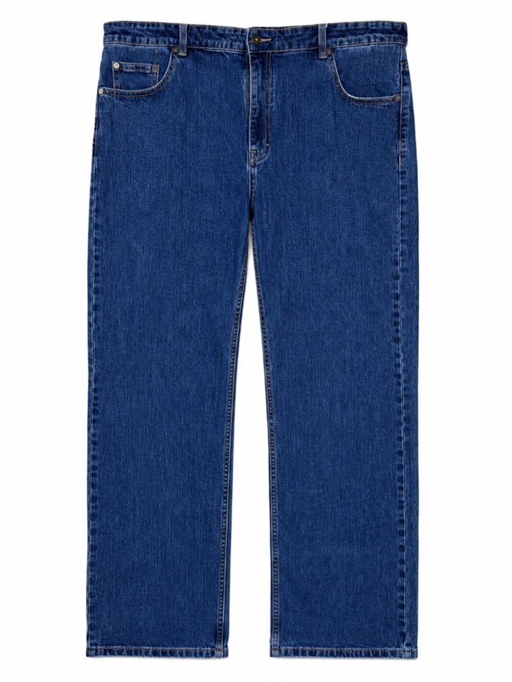 Denver Hayes Men's Relaxed Taper Jeans 44x36 Blue Stretch Denim 99% Cotton